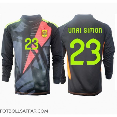 Spanien Unai Simon #23 Målvakt Bortatröja EM 2024 Långärmad